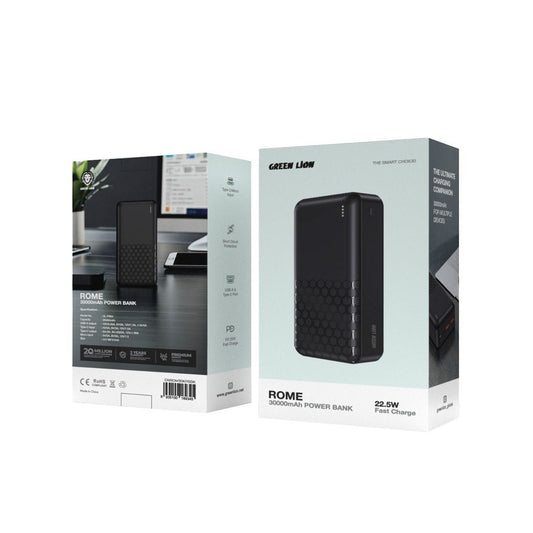 Green Lion Rome Power Bank - Black