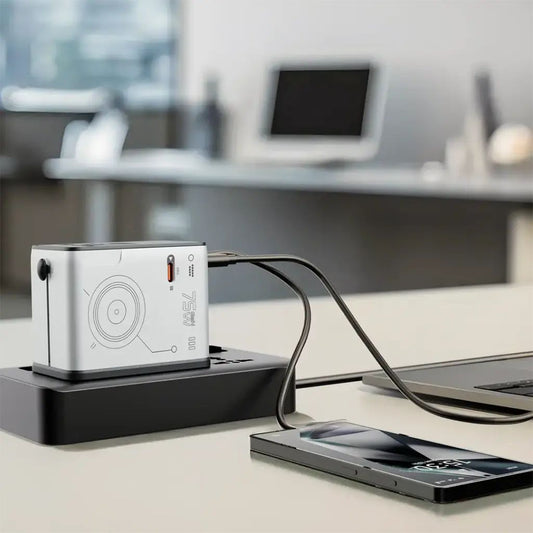 Porodo Mega Volt Universal Travel Adapter - Silver Black