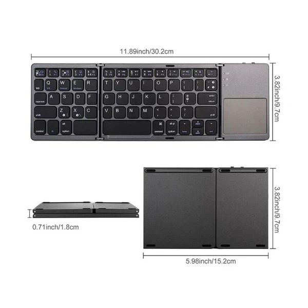 Foldable Wireless Keyboard with Touch Pad - B033