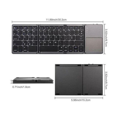 Foldable Wireless Keyboard with Touch Pad - B033