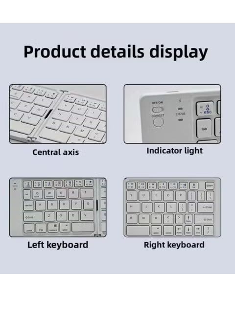 B028 Two-Fold Portable Mini Bluetooth Keyboard