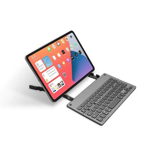 Harmonica Folding Keyboard TWO-fold Foldable Keyboard with Phone/Tablet Stand