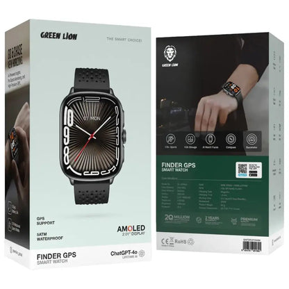 Green Lion Finder GPS Smart Watch - Black