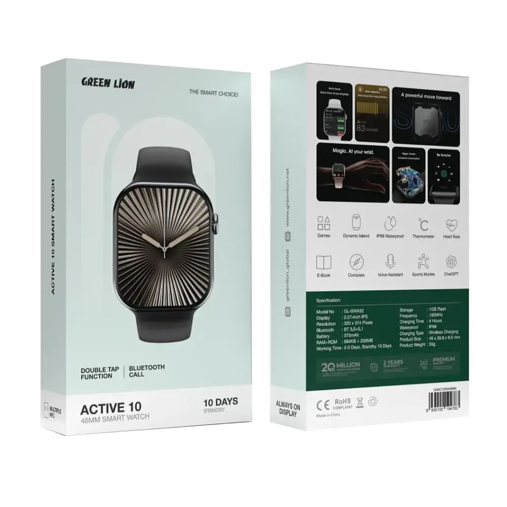 Green Lion Active 10 46 MM Smart Watch