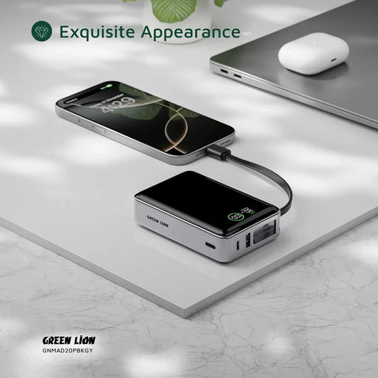 Green Lion Madrid 20 Power Bank 20000mAh PD 35W - Gray