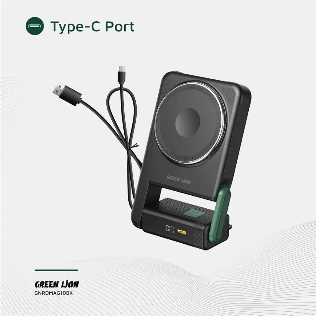 Green Lion Rotex MagSafe 10000mAh Power Bank - Black