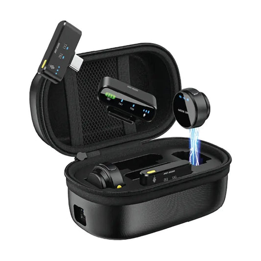 Green Lion GM-85X 3 In 1 Wireless Microphone - Black