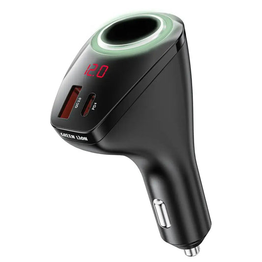 Green Lion Power Drive 75W Car Charger - Black