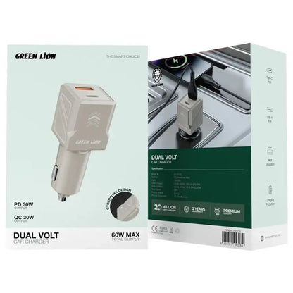 Green Lion Dual Volt Car Charger 60W