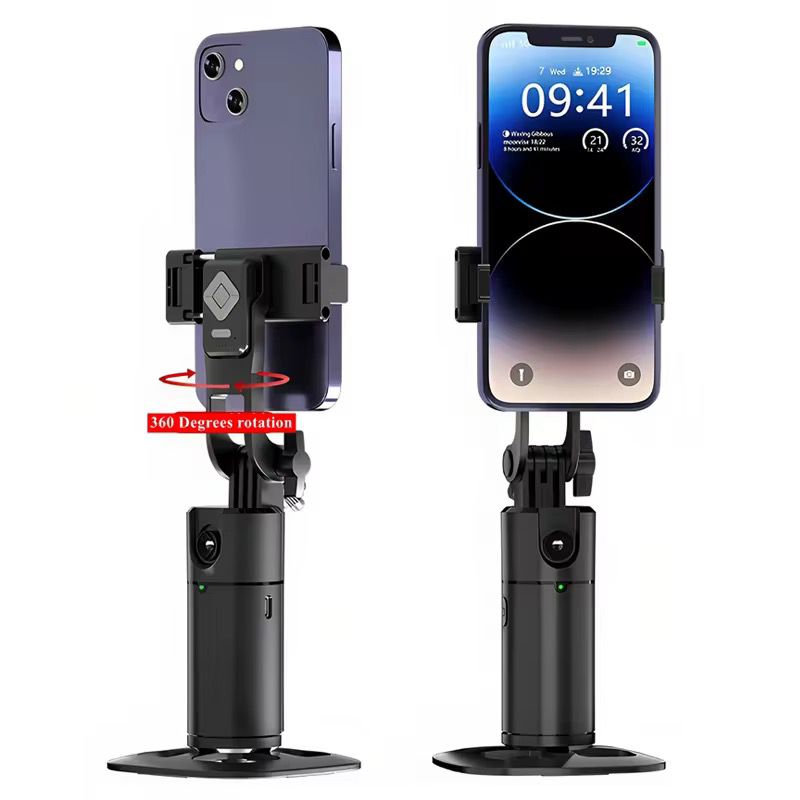 Q1 AI Automatic Face Tracking Cloud Platform Gimbal Tripod Head Desktop Stand Smartphone Video 360 Degree Object Tracking Holder