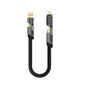 Green Lion 2 in 2 Braided Cable C to C+L and A to C+L 0.3m 65W -Grey