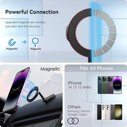 1080 ° Rotating Magnetic Suction Car Phone Holder Folding High-end Strong Magnetic Adhesive for Car Dashboard