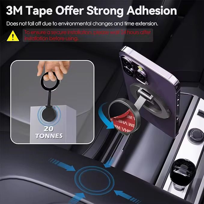 1080 ° Rotating Magnetic Suction Car Phone Holder Folding High-end Strong Magnetic Adhesive for Car Dashboard