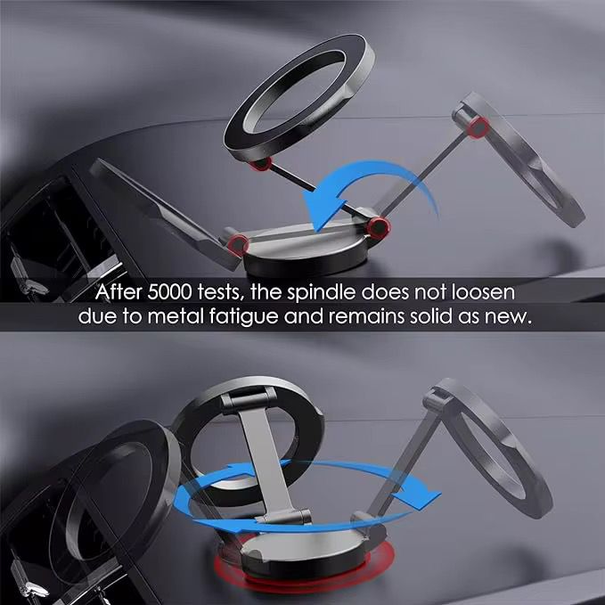 1080 ° Rotating Magnetic Suction Car Phone Holder Folding High-end Strong Magnetic Adhesive for Car Dashboard