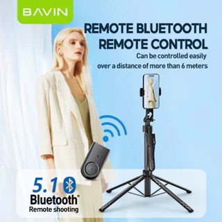 BAVIN D-Z-P16 360° Multi-Functional Selfie Stick Tripod w/ Bluetooth Remote