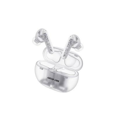 Green Lion Transparent Pro 2 Wireless Earbuds - White